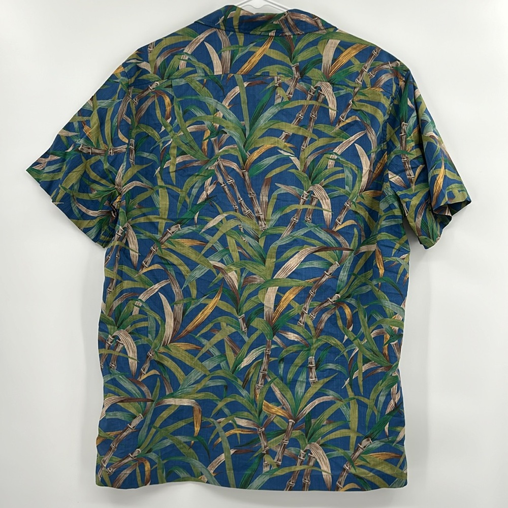 J. Crew‎ Mens Short Sleeve Camp Collar Shirt Size Large Palm Print Beach Resort - Picture 8 of 9